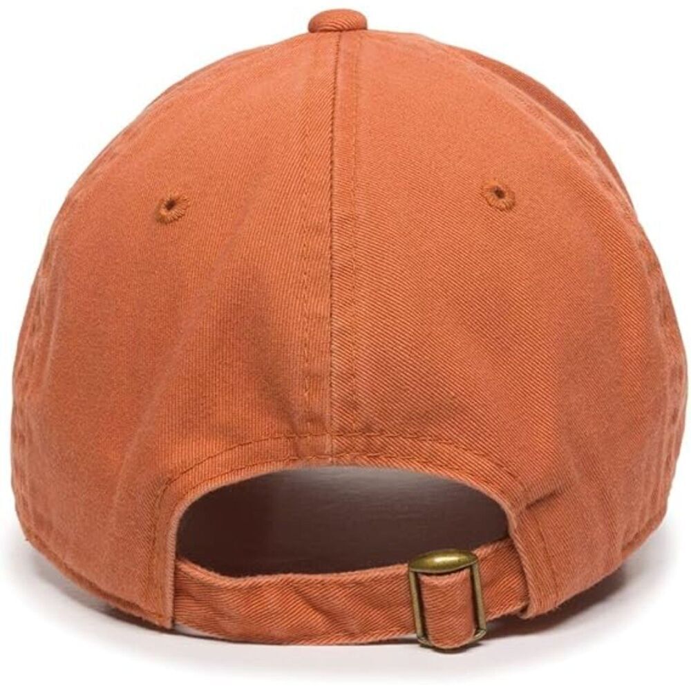 〽️Unisex Orange 100% Cotton Soft Adjustable Buckle Classic Plain Baseball Caps - Picture 3 of 3